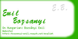 emil bozsanyi business card